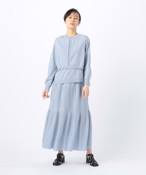 COMME CA COMFORT / コムサ・コンフォート（Lサイズ） その他トップス | 〔 +サイズ 〕 【セットアップ対応／前後2WAY／ツインニット】ブライトストレッチヤーン ベスト付セーター | 詳細9