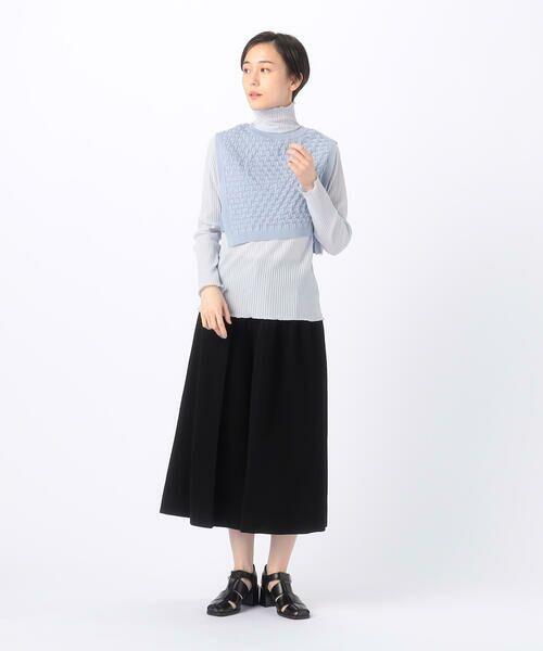 COMME CA COMFORT / コムサ・コンフォート（Lサイズ） その他トップス | 〔 +サイズ 〕 【セットアップ対応／前後2WAY／ツインニット】ブライトストレッチヤーン ベスト付セーター | 詳細10