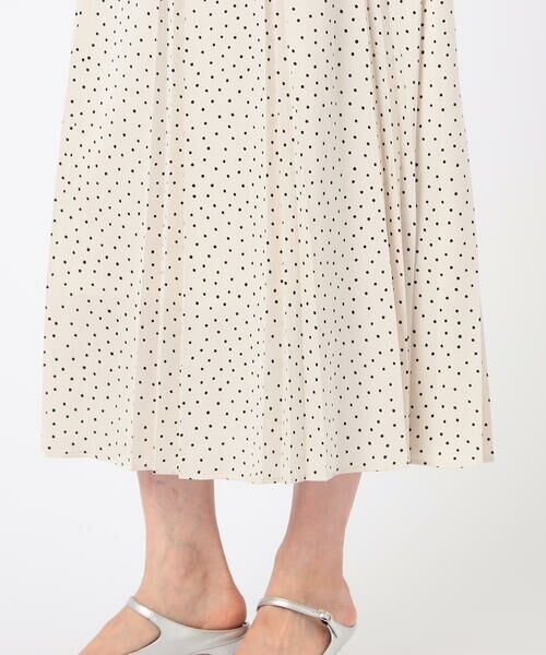 COMME CA COMFORT / コムサ・コンフォート（Lサイズ） ロング・マキシ丈スカート | 〔 TALLサイズ 〕 【セットアップ対応】ウェーブサテンドットプリント プリーツスカート | 詳細8