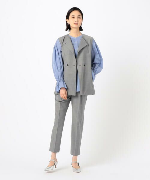 COMME CA COMFORT / コムサ・コンフォート（Lサイズ） ベスト | 〔 TALLサイズ 〕 【セットアップ対応】2WAYストレッチトロ ジレ | 詳細1