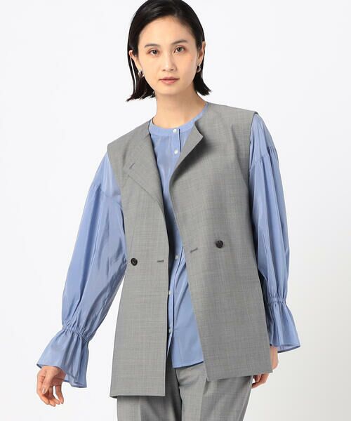COMME CA COMFORT / コムサ・コンフォート（Lサイズ） ベスト | 〔 TALLサイズ 〕 【セットアップ対応】2WAYストレッチトロ ジレ | 詳細2