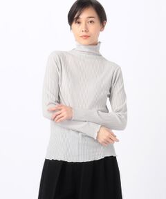 COMME CA COMFORT / コムサ・コンフォート（Lサイズ） カットソー | 〔 +サイズ 〕 【前後2WAY】シアーストライプジャージー シアーストライプカットソー