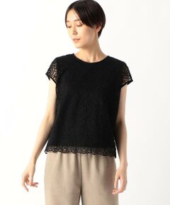 COMME CA COMFORT / コムサ・コンフォート（Lサイズ） シャツ・ブラウス | 〔 TALLサイズ 〕 ボタニカルラッセルレース ブラウス