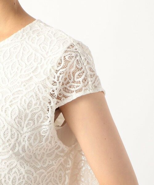 COMME CA COMFORT / コムサ・コンフォート（Lサイズ） シャツ・ブラウス | 〔 TALLサイズ 〕 ボタニカルラッセルレース ブラウス | 詳細9