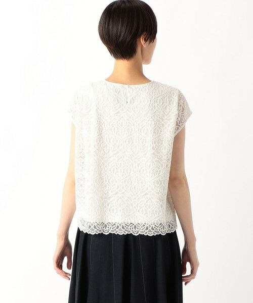 COMME CA COMFORT / コムサ・コンフォート（Lサイズ） シャツ・ブラウス | 〔 TALLサイズ 〕 ボタニカルラッセルレース ブラウス | 詳細6