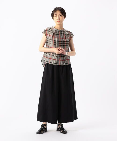 COMME CA COMFORT / コムサ・コンフォート（Lサイズ） その他パンツ | 〔 TALLサイズ 〕 コットンタイプライター ギャザーワイドパンツ | 詳細5