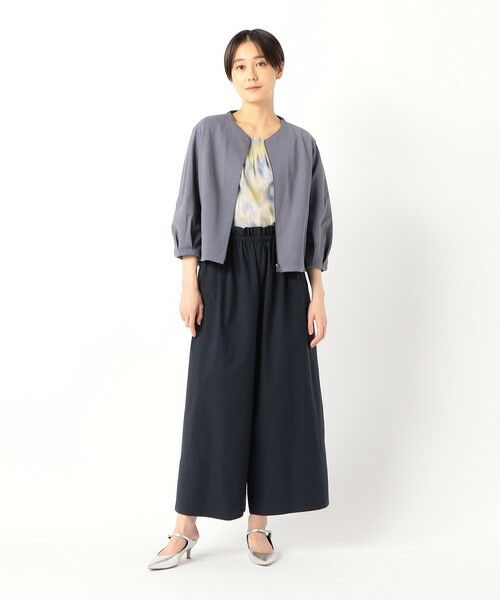 COMME CA COMFORT / コムサ・コンフォート（Lサイズ） その他パンツ | 〔 TALLサイズ 〕 コットンタイプライター ギャザーワイドパンツ | 詳細10