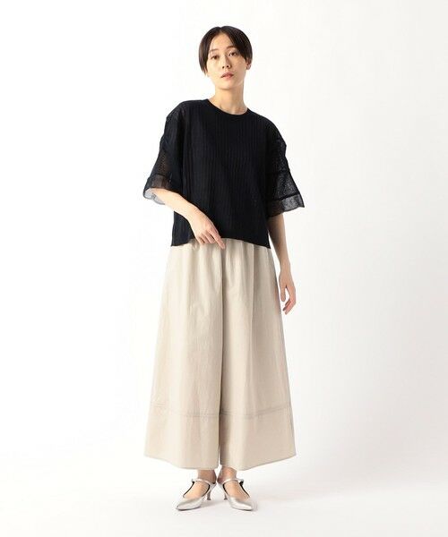 COMME CA COMFORT / コムサ・コンフォート（Lサイズ） その他パンツ | 〔 TALLサイズ 〕 コットンタイプライター ギャザーワイドパンツ | 詳細22