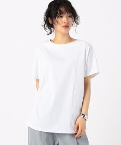 COMME CA COMFORT / コムサ・コンフォート（Lサイズ） カットソー | 〔 +サイズ 〕 【前後2WAY】プレーティング天竺 ブラウス仕立てのカットソー