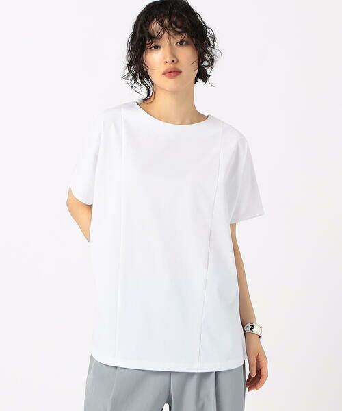 COMME CA COMFORT / コムサ・コンフォート（Lサイズ） カットソー | 〔 +サイズ 〕 【前後2WAY】プレーティング天竺 ブラウス仕立てのカットソー | 詳細2