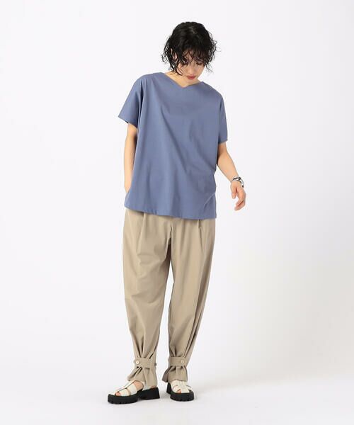 COMME CA COMFORT / コムサ・コンフォート（Lサイズ） カットソー | 〔 +サイズ 〕 【前後2WAY】プレーティング天竺 ブラウス仕立てのカットソー | 詳細7