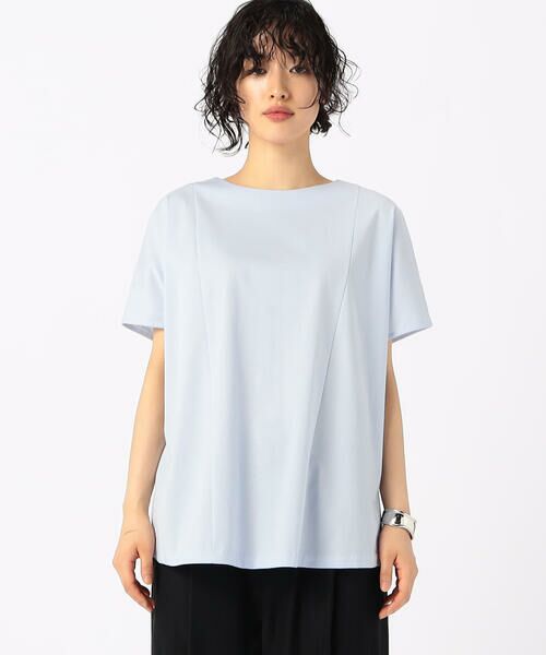 COMME CA COMFORT / コムサ・コンフォート（Lサイズ） カットソー | 〔 +サイズ 〕 【前後2WAY】プレーティング天竺 ブラウス仕立てのカットソー | 詳細12