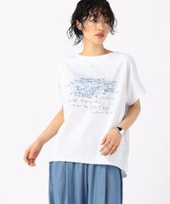 〔 +サイズ 〕 プレーティング天竺 ロゴプリントTシャツ