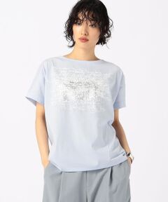 〔 +サイズ 〕 プレーティング天竺 ロゴプリントTシャツ