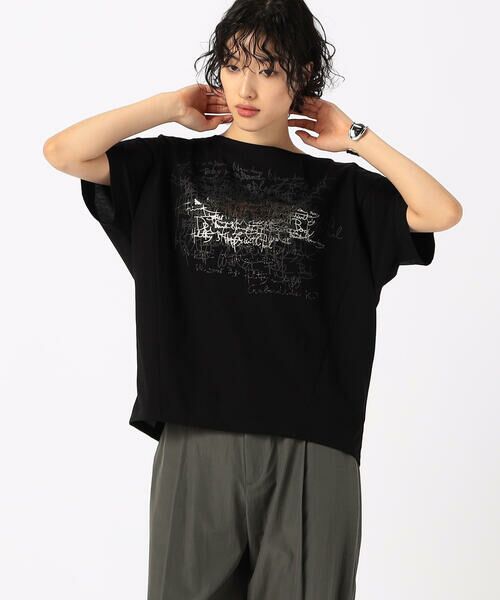 COMME CA COMFORT / コムサ・コンフォート（Lサイズ） Tシャツ | 〔 +サイズ 〕 プレーティング天竺 ロゴプリントTシャツ | 詳細5