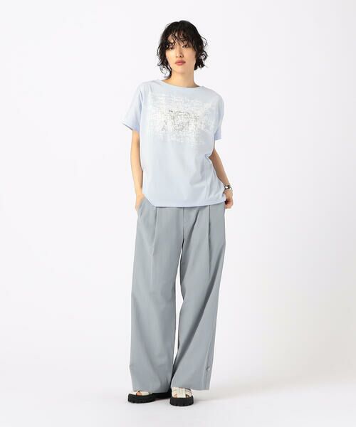 COMME CA COMFORT / コムサ・コンフォート（Lサイズ） Tシャツ | 〔 +サイズ 〕 プレーティング天竺 ロゴプリントTシャツ | 詳細7