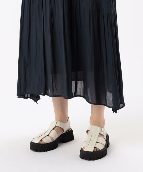 COMME CA COMFORT / コムサ・コンフォート（Lサイズ） ロング・マキシ丈スカート | 〔 TALLサイズ 〕 【セットアップ対応】スプリットジョーゼット ティアードスカート | 詳細9