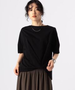 COMME CA COMFORT / コムサ・コンフォート（Lサイズ） カットソー | 〔 +サイズ 〕 プレーティング天竺 ワンタックプルオーバー