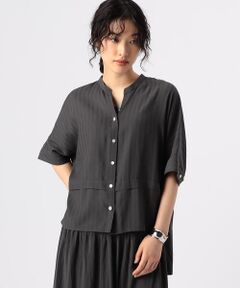 COMME CA COMFORT / コムサ・コンフォート（Lサイズ） シャツ・ブラウス | 〔 +サイズ 〕 【セットアップ対応】シアーストライプ ドルマンブラウス