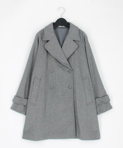COMME CA COMFORT / コムサ・コンフォート（Lサイズ） その他アウター | 〔 TALLサイズ 〕 ウールショートビーバー コート（04:グレー）