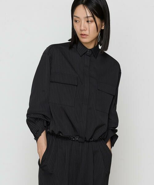 COMME CA COMFORT / コムサ・コンフォート（Lサイズ） ブルゾン | 〔 TALLサイズ 〕【ブライトリーセットアップ】サテンストライプ・無地 シャツジャケット | 詳細19