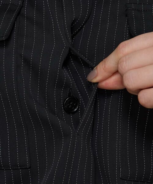 COMME CA COMFORT / コムサ・コンフォート（Lサイズ） ブルゾン | 〔 TALLサイズ 〕【ブライトリーセットアップ】サテンストライプ・無地 シャツジャケット | 詳細29
