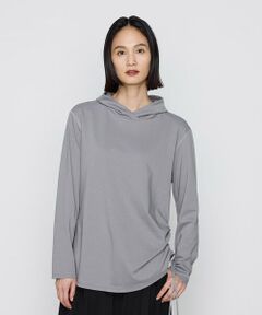 COMME CA COMFORT / コムサ・コンフォート（Lサイズ） カットソー | 〔 +サイズ 〕 ハイゲージポンチ フード付きプルオーバー