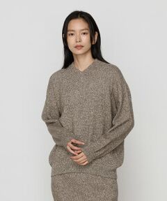 COMME CA COMFORT / コムサ・コンフォート（Lサイズ） ニット・セーター | 〔 TALLサイズ 〕 【セットアップ対応】ブークレー和紙 Vネックプルオーパー