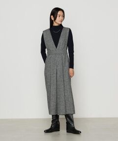 COMME CA COMFORT / コムサ・コンフォート（Lサイズ） サロペット・オールインワン | 〔 TALLサイズ 〕 【2WAY】千鳥バランサー 2WAYサロペットパンツ