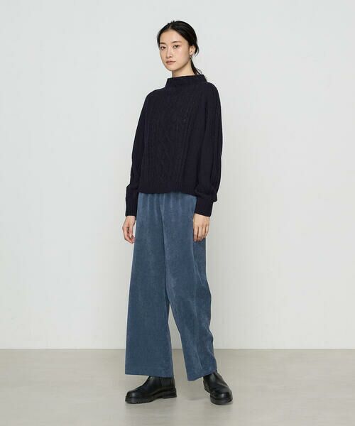 COMME CA COMFORT / コムサ・コンフォート(Lサイズ) その他パンツ | 〔 +サイズ 〕 細コーデュロイ ワイドパンツ | 詳細1