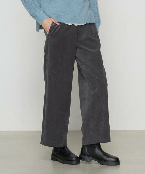 COMME CA COMFORT / コムサ・コンフォート(Lサイズ) その他パンツ | 〔 +サイズ 〕 細コーデュロイ ワイドパンツ | 詳細14