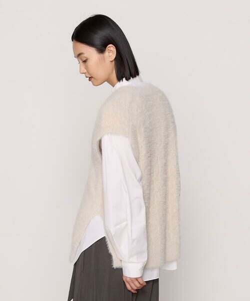 COMME CA COMFORT / コムサ・コンフォート（Lサイズ） ニット・セーター | 〔 +サイズ 〕 マイクロナイロン フェザーヤーン2wayニットベスト | 詳細13