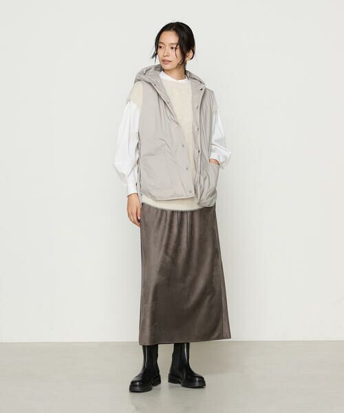 COMME CA COMFORT / コムサ・コンフォート（Lサイズ） ニット・セーター | 〔 +サイズ 〕 マイクロナイロン フェザーヤーン2wayニットベスト | 詳細7