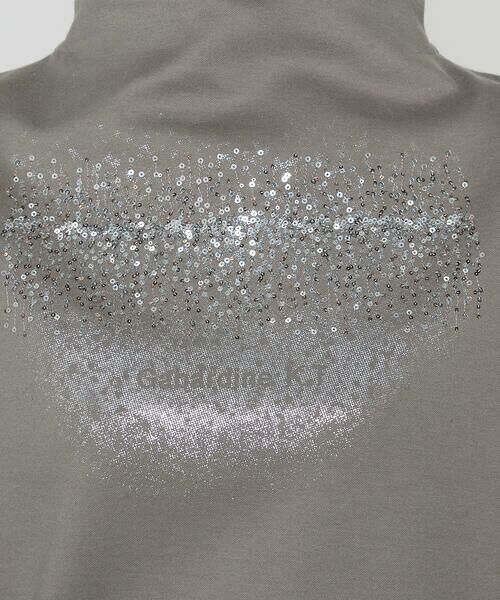 COMME CA COMFORT / コムサ・コンフォート（Lサイズ） カットソー | 〔 +サイズ 〕 ダンボールニット 箔プリント＆スパンコール刺繍プルオーバー | 詳細15