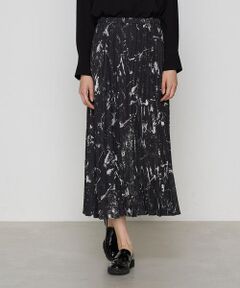 COMME CA COMFORT / コムサ・コンフォート（Lサイズ） ロング・マキシ丈スカート | 〔 TALLサイズ 〕 アムンゼン大理石プリント スカート