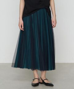 COMME CA COMFORT / コムサ・コンフォート（Lサイズ） ロング・マキシ丈スカート | 〔 TALLサイズ 〕 【セットアップ対応】ソフトチュール×オーガンジートリコット広幅 スカート