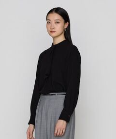 COMME CA COMFORT / コムサ・コンフォート（Lサイズ） シャツ・ブラウス | 〔 TALLサイズ 〕 【2WAY】パウダリージョーゼット ボウブラウス