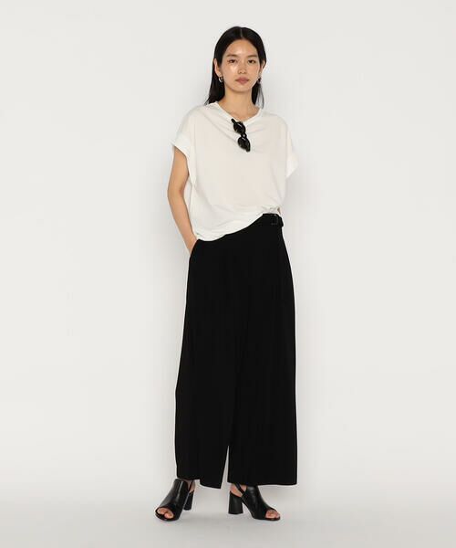 COMME CA COMFORT / コムサ・コンフォート（Lサイズ） その他パンツ | 〔 +サイズ 〕 ハイテンションポンチ タックワイドパンツ | 詳細4
