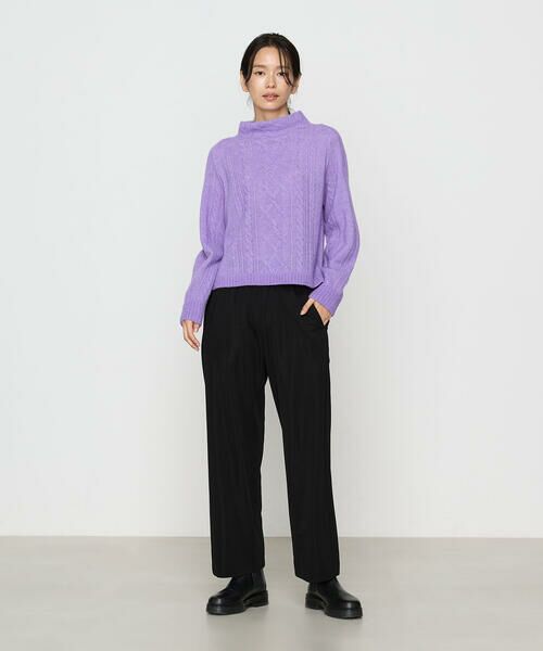 COMME CA COMFORT / コムサ・コンフォート（Lサイズ） その他パンツ | 〔 +サイズ 〕 ハイテンションポンチ ワイドパンツ | 詳細8