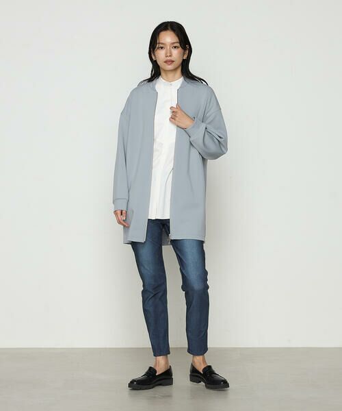 COMME CA COMFORT / コムサ・コンフォート（Lサイズ） ブルゾン | 〔 TALLサイズ 〕 アクアスーティングジャージー ロングブルゾン | 詳細1