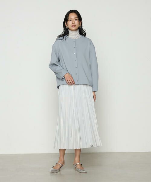 COMME CA COMFORT / コムサ・コンフォート（Lサイズ） ブルゾン | 〔 TALLサイズ 〕 アクアスーティングジャージー ノーカラーブルゾン | 詳細1