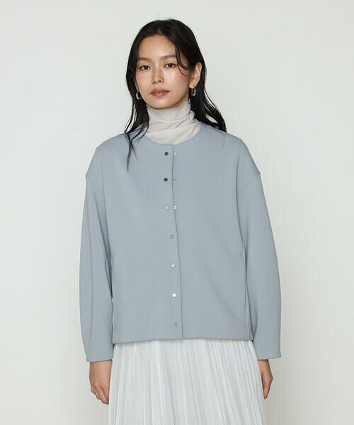 COMME CA COMFORT / コムサ・コンフォート（Lサイズ） ブルゾン | 〔 TALLサイズ 〕 アクアスーティングジャージー ノーカラーブルゾン | 詳細2