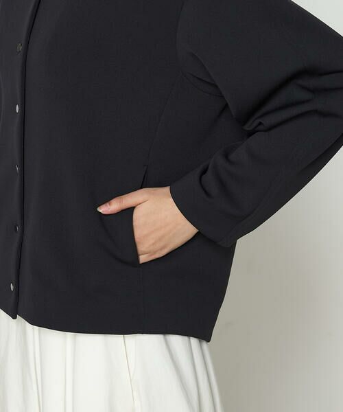 COMME CA COMFORT / コムサ・コンフォート（Lサイズ） ブルゾン | 〔 TALLサイズ 〕 アクアスーティングジャージー ノーカラーブルゾン | 詳細13