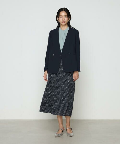 COMME CA COMFORT / コムサ・コンフォート（Lサイズ） ロング・マキシ丈スカート | 〔 TALLサイズ 〕 サテンワッシャーダイヤ小紋柄 スカート | 詳細6