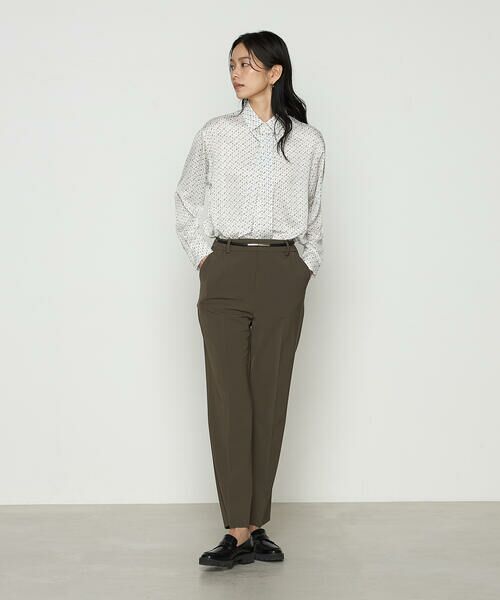 COMME CA COMFORT / コムサ・コンフォート（Lサイズ） シャツ・ブラウス | 〔 TALLサイズ 〕 サテンワッシャーダイヤ小紋柄 ブラウス | 詳細2