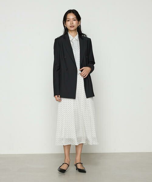 COMME CA COMFORT / コムサ・コンフォート（Lサイズ） シャツ・ブラウス | 〔 TALLサイズ 〕 サテンワッシャーダイヤ小紋柄 ブラウス | 詳細4