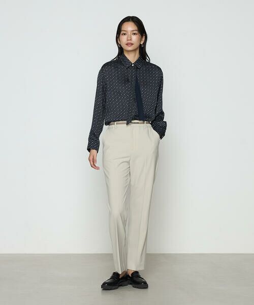 COMME CA COMFORT / コムサ・コンフォート（Lサイズ） シャツ・ブラウス | 〔 TALLサイズ 〕 サテンワッシャーダイヤ小紋柄 ブラウス | 詳細8