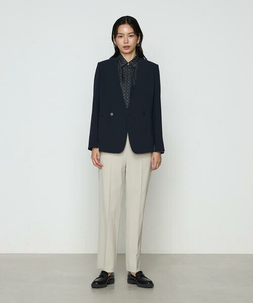 COMME CA COMFORT / コムサ・コンフォート（Lサイズ） シャツ・ブラウス | 〔 TALLサイズ 〕 サテンワッシャーダイヤ小紋柄 ブラウス | 詳細9