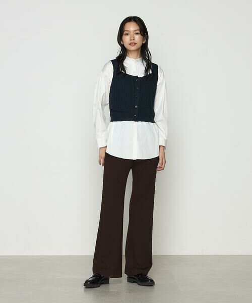 COMME CA COMFORT / コムサ・コンフォート（Lサイズ） ニット・セーター | 〔 TALLサイズ 〕 ケーブル編みニット ビスチェ | 詳細2