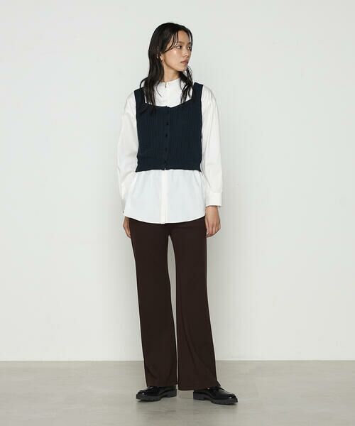 COMME CA COMFORT / コムサ・コンフォート（Lサイズ） ニット・セーター | 〔 TALLサイズ 〕 ケーブル編みニット ビスチェ | 詳細3